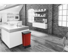 Rotho Paso Mülleimer 40 l mit geruchdichtem Deckel, Kunststoff (PP), rot metallic, 40 Liter (35,3 x 29,5 x 67,6 cm)