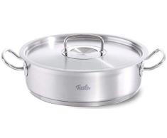 Fissler original-profi collection / Edelstahl-Bräter, (3,0 L - Ø 24 cm) runder Induktions-Schmortopf, mit Deckel, backofen-geeignet, spülmaschinengeeignet - alle Herdarten auch Induktion