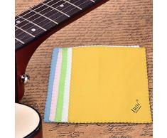 Dilwe Gitarre Reinigungstücher, 5 Pcs Mikrofaser Reinigungstuch für Gitarre Klavier Violine Musikinstrument Zubehör