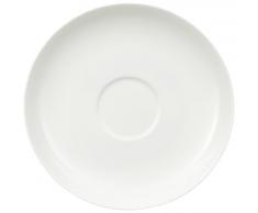 Villeroy & Boch Royal Café au Lait-Untertasse, schlichter Unterteller aus Premium Bone Porzellan, spülmaschinenfest, 180 mm