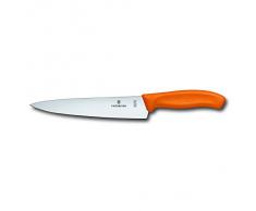 Victorinox Swiss Classic Tranchiermesser, 19 cm Klinge, Rostfrei, Edelstahl, Spülmaschinengeeignet, orange