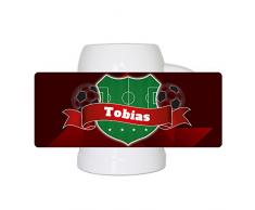 Fußball-Bierkrug mit Namen Tobias und schönem Fußball-Wappen - Fan-Bierkrug personalisiert - Deutschland-Krug - Bierhumpen