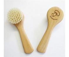 Pilzbürste mit Druck, helle naturborsten 13x4,1x3cm