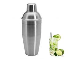 Westmark Cocktailshaker mit integriertem Sieb und Deckel, Füllvolumen: 0,75 Liter, Rostfreier Edelstahl, Silber/Gebürstet, 62832260