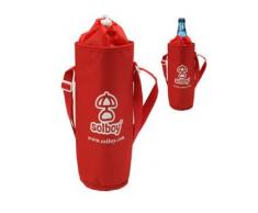 Solboy Flaschenkühler ROT, Flaschentasche mit Gurt, Thermohülle, Flaschenhülle Picknick, Strand