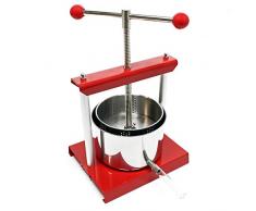 Wiltec Fruchtpresse Weinpresse Stahl 3 l Edelstahlkorb Obstpresse Beerenpresse