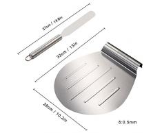 Goldbeing Kuchenheber Set inkl. Streichpalette Zum Sicheren Anheben von Tortenböden - Kuchenretter Edelstahl - Tortenheber mit Griff,Tortenbodenteiler als Geschenk (Silber)
