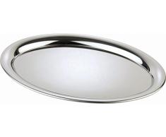 APS Serviertablett -Kaffeehaus- ca.26,5 x 19cm, oval, Kaffee-, Teetablett für eine Tasse 18/8Edelstahl hochglanzpoliert