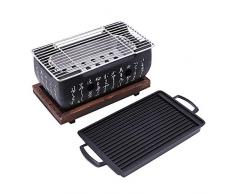 TOOGOO 2-4 Personen Japanischer Barbecue Grill Tragbarer Grill Ofen Japanischer Lebensmittel Holz Kohle Ofen Mit Antihaft Back Blech