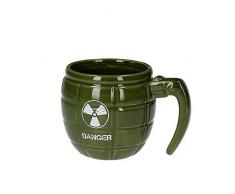 Granate Tasse Danger Granatengriff Becher Kaffeetasse Gun Mug Kaffeebecher grün