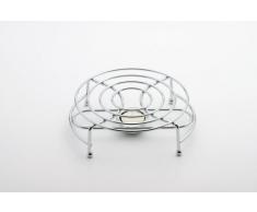 Weis Rechaud rund 1-flammig, Metall, Silber 17.5 x 17.5 x 5.5 cm