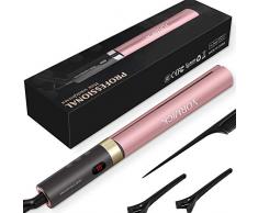 Haarglätter, Yormick Profi 2 in 1 Haarglätter mit Lockenwickler Funktion, Glätteisen locken und glätten Salon Ionen Keramik Haarstyling mit Temperaturregelung 120°C-230°C geeignet für alle Haartypen