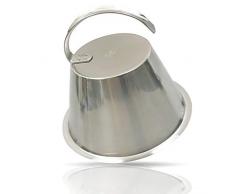 Kerafactum® - Burger Cloche Burgerhaube Haube für Hamburger Cheesburger Steak Abdeckhaube Pattys Grillen - Abdecken und Käse Schmelzen Lassen - Edelstahl mit Griff 16,5 cm