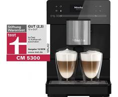 Miele CM 5300 Kaffeevollautomat (OneTouch- und OneTouch for Two-Zubereitung, automatische Spülprogramme, komfortable Reinigungsprogramme, entnehmbare Brüheinheit, Edelstahl-Kegelmahlwerk) schwarz