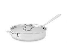 All-Clad 4403 Stainless Steel Sauteuse mit Deckel 26,7 cm, 2,8 L, Edelstahl, induktionsgeeignet