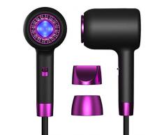 KARELIFE Föhn Ionen Haartrockner Professionell Haarfön - 1500 Watt Negativen Anion Fön mit 2 Diffusor, 3 Temperatur und Konstante Warm Temperatur Wind - Schwarz