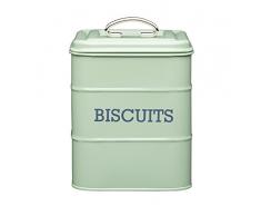 KitchenCraft Living Nostalgia Keksdose, Keramik, Englischer Salbei, 14 x 14 x 19 cm, 1 Einheiten