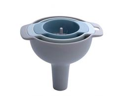 TAOtTAO Kunststoff-Trichter Small Medium Large Variety Flüssigöl-Küchen-Set Vier-in-Eins-Multifunktions-Trichtersatz (B)