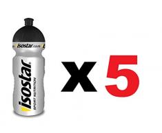 Isostar Sport Trinkflasche 500-650 ml - BPA-frei - Wasserflasche für Laufen, Radfahren, Gym, Wandern - Praktischer und auslaufsicherer Push, 5 Trinkflaschen