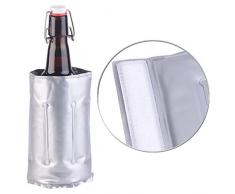 infactory Getränkekühler: Flaschenkühler mit Klettverschluss für Ø 75-80 mm, Kühl- & Wärme-Gel (Sektkühler)