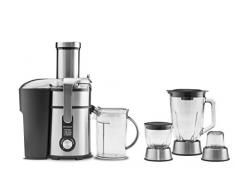 GASTROBACK #40152 Design Multi Juicer Digital Plus, 4 in 1: Zentrifugal-Entsafter, Standmixer, Schnellzerkleinerer und Kaffeemühle,1300 Watt, 5-Stufen