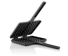 BBQ-Toro Waffeleisen I Sandwicheisen I Waffle + Pie Iron | rechteckige Doppelform aus Gusseisen, schwarz - bereits eingebrannt I Waffelmaker