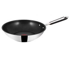 Tefal E79219 Jamie Oliver Induction Wokpfanne, Edelstahl, 28 cm