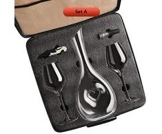 Handgemachte Kristall Rotwein Brandy Champagner Gläser Dekanter Flasche Krug Family Bar 1200ml Geschenkbox,D