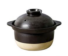 AZHom Japanische Keramikkochtopf Auflauf kreative doppelt umhüllten Reiskocher Haushaltstopf Suppentopf Gas Topf Brei Auflauf kleinen irdenen Topf