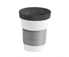 Kahla Coffee to Go Becher 0,35 l mit Deckel, Porzellan, Magie Grip anthrazit, 13 cm
