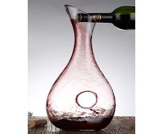 1200ML-1700ml Big Bottle Decanter Handgemachte Kristallwein Brandy Champagner Glas Familie Bar Dekanterflasche Kettle (Size : 25x16cm)
