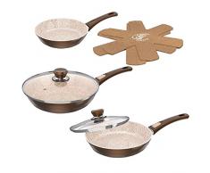 Genius Cerafit Granit , Pfannen Set , 7 Teile , 3-lagige Keramikbeschichtung