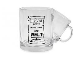 Shirtinstyle Glastasse Tee Kaffeetasse, Diplom Beste Großtante der Welt
