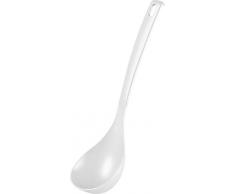 FACKELMANN 24291 Schöpflöffel Blanca, Küchenhelfer aus Kunststoff, Schöpfkelle für beschichtete Töpfe und Pfannen (Farbe: Weiß), Menge: 1 Stück