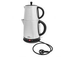 Ertex Germany Elektrischer Teekocher mit Sieb Caymatik Semaver Teebereiter Wasserkocher Edelstahl 2200 Watt 2,7 Liter