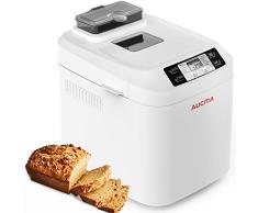 AUCMA Brotbackautomat Brotbackmaschine Brotbäcker 12 Backprogramme,Backmeister mit Automatische Zutatenbox,3 Versch Bräunungsgrade, ,Glutenfrei BPA-frei, LCD Bildschirm und Warmhaltefunktion