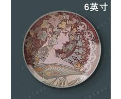 shovv Dekorative Teller Wandbehang Teller 8-Zoll-Platte Dekorative Platte Hängen Platte Set Keramikplatte Dekorative Platte Wand Fototablett