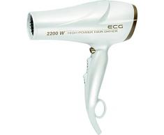 Ecg Haartrockner, 2 Leistungsstufen, 3 Temperaturstufen, Ionisation, Led-Anzeige, Überhitzungsschutz, Hohe Leistung, Weiß-Gold – Vv 2200