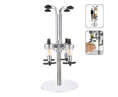 FYQF 4 Köpfe 4 Positionen Whisky Dekanter Dekanter, Wein Saft Alkohol Cocktail Bier Gießen Flasche Wasserspender Wein Dekanter