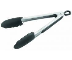 Leifheit Küchen- und Grillzange, 23 cm mit Klick-Verschluss, Kochzange mit hitzebeständigen Enden, Küchenzange mit stabilem Edelstahlgriff, ProLine-Serie