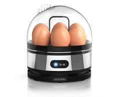 Arendo - Edelstahl Eierkocher mit Warmhaltefunktion - Kipp-Funktionsschalter mit Indikationsleuchte - einstellbarer Härtegrad - Abschrecken von 1-7 Eiern - rostfreier, gebürsteter Edelstahl