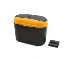 LHR Abfallsammler Auto Auto-Gelb Flip Trash Can Mülleimer Abfall-Staub-Kasten-Speicher-Kasten-Halter Mülltrenner (Size : CGCGBFAD)