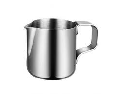BESTOMZ Milchkännchen, Milk Pitcher 150ml Milchkanne aus Edelstahl, Milch Aufschäumen für Cappuccino und Latté, Silber