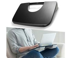 wolfjuvenile Knietablett Kissen Notebook-Tisch, Tragbar Knie LaptopstäNder, Multifunktional Serviertablett, Ideal FüR BüRoarbeit Oder FrüHstüCk Im Bett,Black