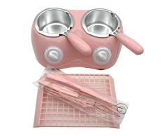 BBOOXX Wachswärmer Schokoladenschmelzgerät Elektrisch Wärmendes Fondue-Set Automatische Temperaturkontrolle Verbrühungsschutz mit Abnehmbarer Topf Schmilzt Wachs Pink