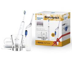 Philips Sonicare Bonuspack HX8492/01 – Schallzahnbürste DiamondClean & AirFloss Ultra Zahnzwischenraumreiniger, Weiß