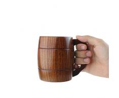Yundxi Holz Holzbecher Trinkbecher Cup Tee Becher Kaffeetasse 300ml