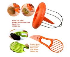 Avocado Aufschnitt maschine| Kiwischäler| Ananas Erdbeer Corer| Wassermelonen Bananenschneider| Apfelschneider| Orangen Zitronenschäler| Obstschneider Schäler| Küchen Frucht Werkzeug Set,9pieces