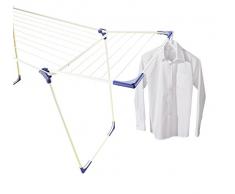 Leifheit Standtrockner Classic 180 Solid standfester Wäscheständer mit 18m Trockenlänge für 2 Waschmaschinenladungen, für drinnen & draußen, mit Flügeln für lange Wäsche, platzsparender Wäschetrockner