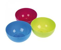 HAC24 3 Stück Plastikschüssel rund 2,5 l Kunststoffschüssel Salatschale Schüssel